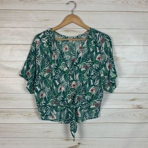 LIVE 4 TRUTH Flamingo & Palm Crop Top